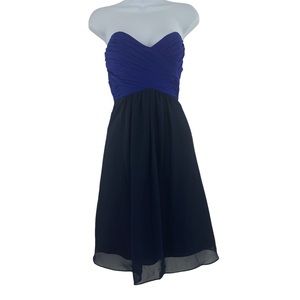 Alfred Angelo Fit And Flare Sleeveless Blue Formal Dress